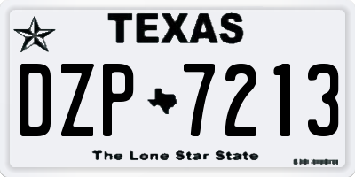 TX license plate DZP7213