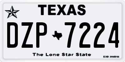 TX license plate DZP7224