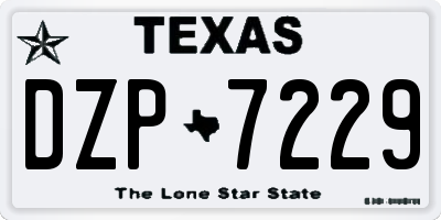 TX license plate DZP7229