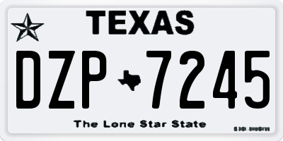 TX license plate DZP7245