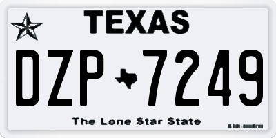 TX license plate DZP7249