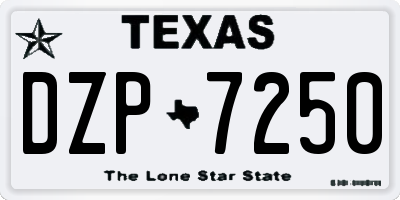 TX license plate DZP7250