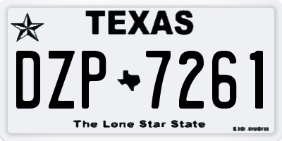 TX license plate DZP7261
