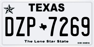 TX license plate DZP7269