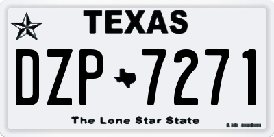 TX license plate DZP7271