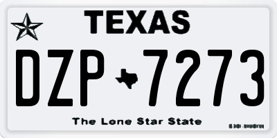 TX license plate DZP7273
