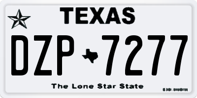 TX license plate DZP7277