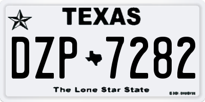 TX license plate DZP7282