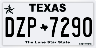 TX license plate DZP7290