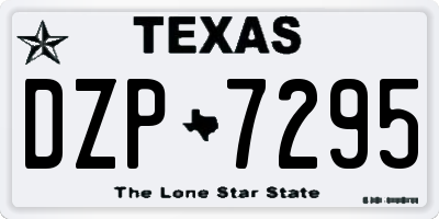TX license plate DZP7295