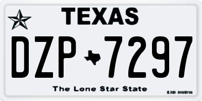 TX license plate DZP7297