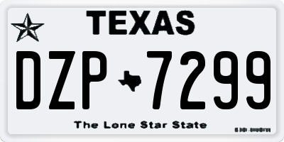 TX license plate DZP7299