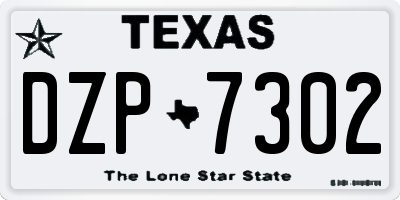 TX license plate DZP7302