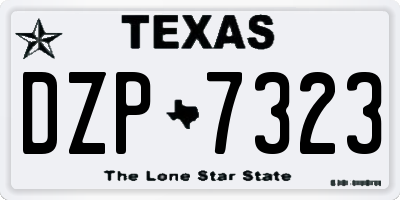 TX license plate DZP7323