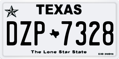 TX license plate DZP7328