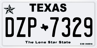 TX license plate DZP7329