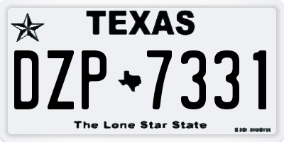 TX license plate DZP7331