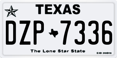 TX license plate DZP7336