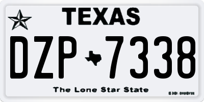 TX license plate DZP7338