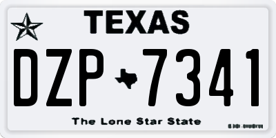 TX license plate DZP7341
