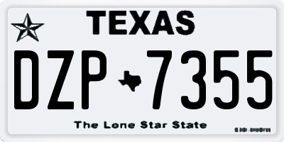 TX license plate DZP7355
