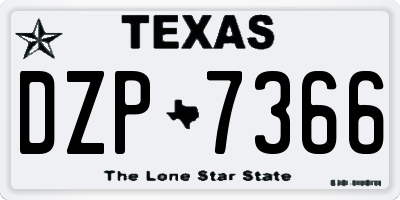 TX license plate DZP7366