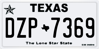 TX license plate DZP7369