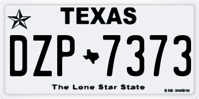 TX license plate DZP7373