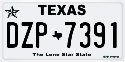 TX license plate DZP7391