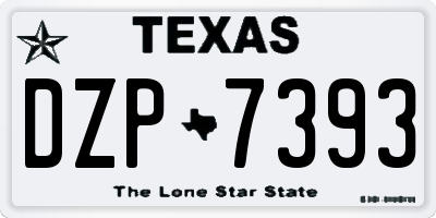 TX license plate DZP7393
