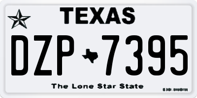 TX license plate DZP7395