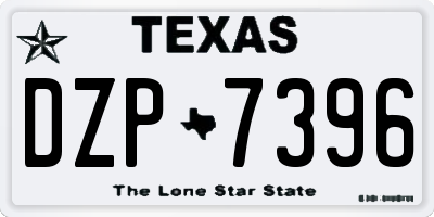 TX license plate DZP7396