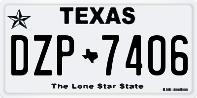 TX license plate DZP7406