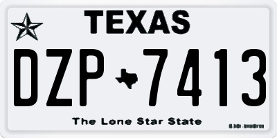 TX license plate DZP7413