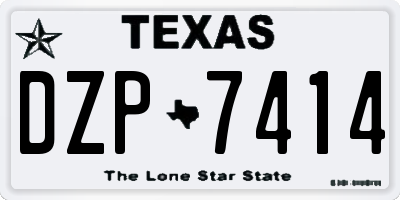 TX license plate DZP7414