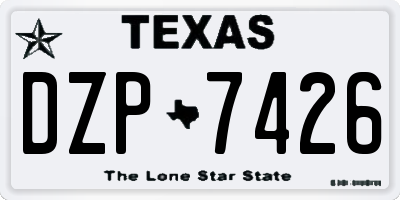 TX license plate DZP7426