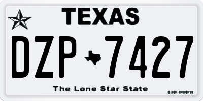 TX license plate DZP7427