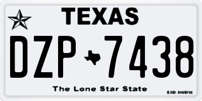 TX license plate DZP7438