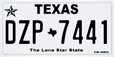 TX license plate DZP7441