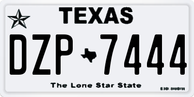 TX license plate DZP7444