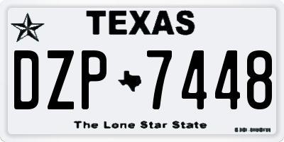 TX license plate DZP7448