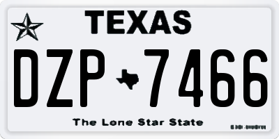 TX license plate DZP7466