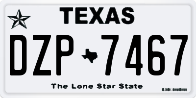 TX license plate DZP7467