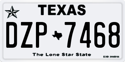 TX license plate DZP7468