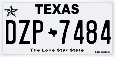 TX license plate DZP7484