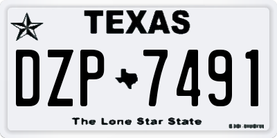 TX license plate DZP7491