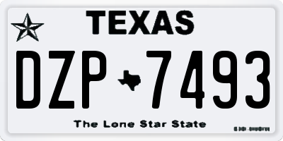 TX license plate DZP7493