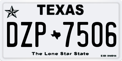 TX license plate DZP7506