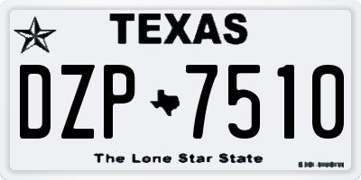 TX license plate DZP7510