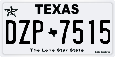 TX license plate DZP7515